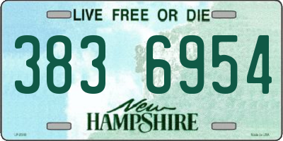 NH license plate 3836954