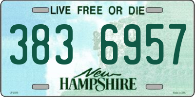NH license plate 3836957