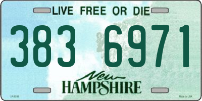 NH license plate 3836971