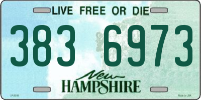 NH license plate 3836973
