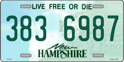 NH license plate 3836987