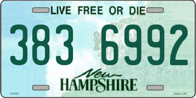 NH license plate 3836992