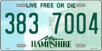 NH license plate 3837004