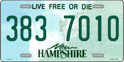 NH license plate 3837010