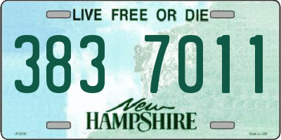 NH license plate 3837011