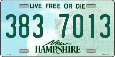 NH license plate 3837013