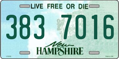 NH license plate 3837016