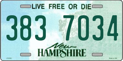 NH license plate 3837034