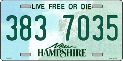 NH license plate 3837035