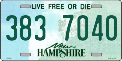 NH license plate 3837040