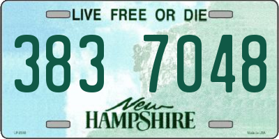 NH license plate 3837048