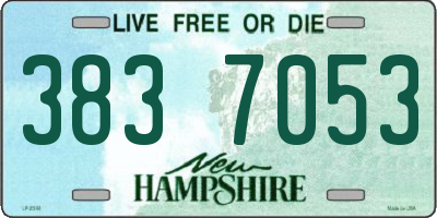 NH license plate 3837053