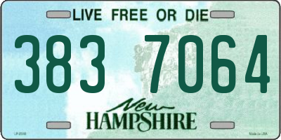 NH license plate 3837064