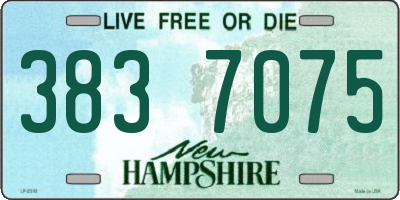 NH license plate 3837075