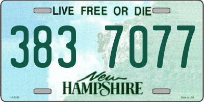 NH license plate 3837077