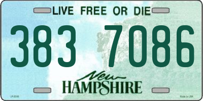NH license plate 3837086