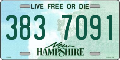 NH license plate 3837091