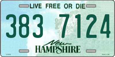 NH license plate 3837124