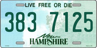 NH license plate 3837125
