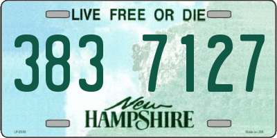 NH license plate 3837127