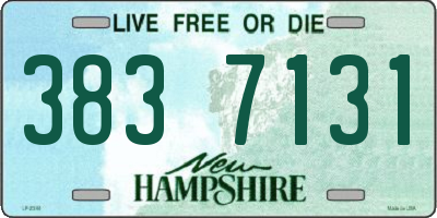 NH license plate 3837131