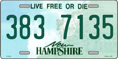 NH license plate 3837135