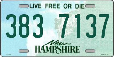 NH license plate 3837137
