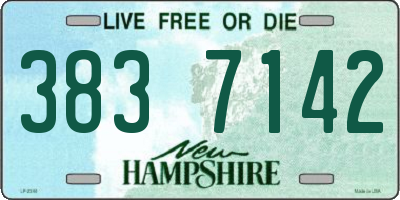 NH license plate 3837142