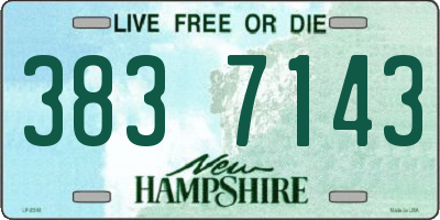 NH license plate 3837143