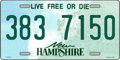 NH license plate 3837150