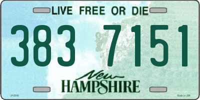 NH license plate 3837151
