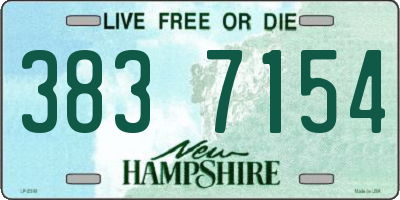 NH license plate 3837154