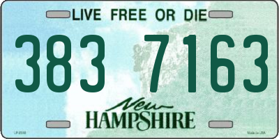NH license plate 3837163