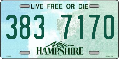 NH license plate 3837170