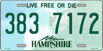 NH license plate 3837172