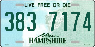 NH license plate 3837174