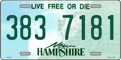 NH license plate 3837181