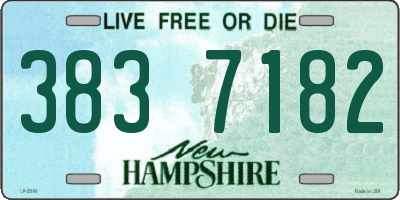 NH license plate 3837182