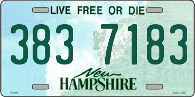 NH license plate 3837183
