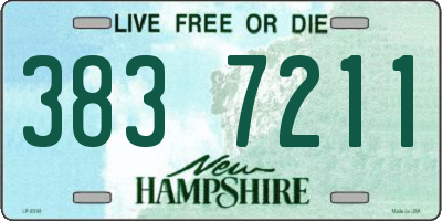 NH license plate 3837211