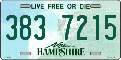 NH license plate 3837215