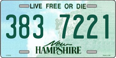 NH license plate 3837221
