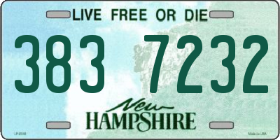 NH license plate 3837232