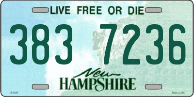 NH license plate 3837236