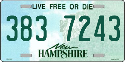 NH license plate 3837243