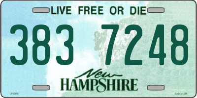 NH license plate 3837248