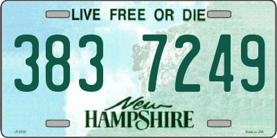 NH license plate 3837249