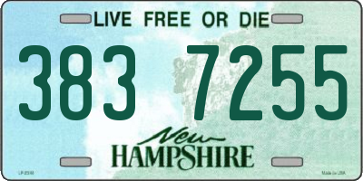 NH license plate 3837255