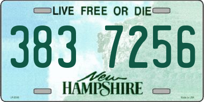 NH license plate 3837256