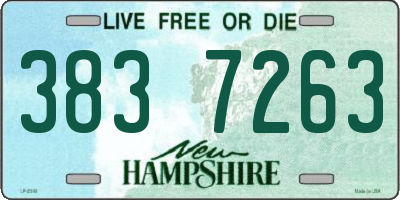 NH license plate 3837263